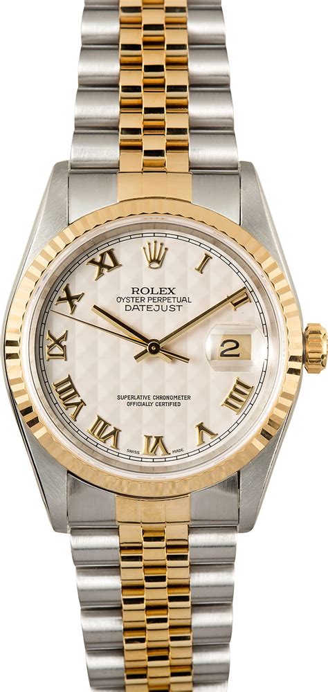 rolex oyster ivory pyramid datejust|Rolex Datejust 36 16233.